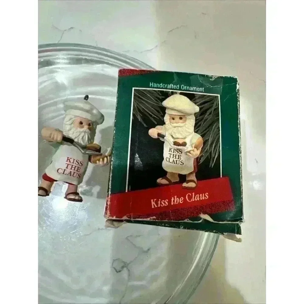 Hallmark Christmas Ornament 1988 Kiss The Claus
